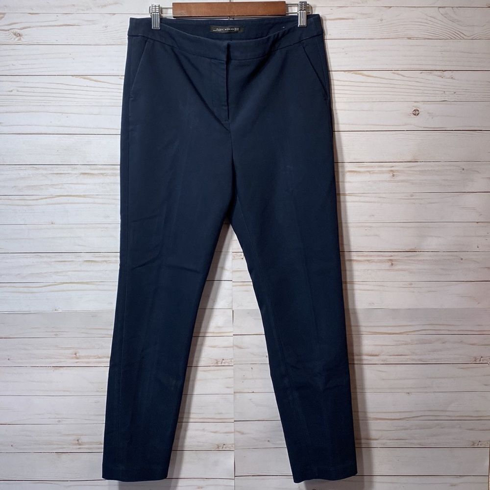 Zara Basic Navy Blue Side Pockets Pants - Picture 5 of 14